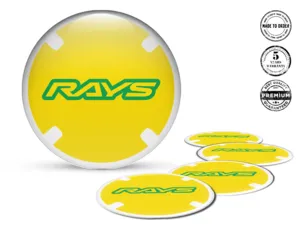Rays Calcomanías de Rueda Edición Pegatinas de Silicona Racing